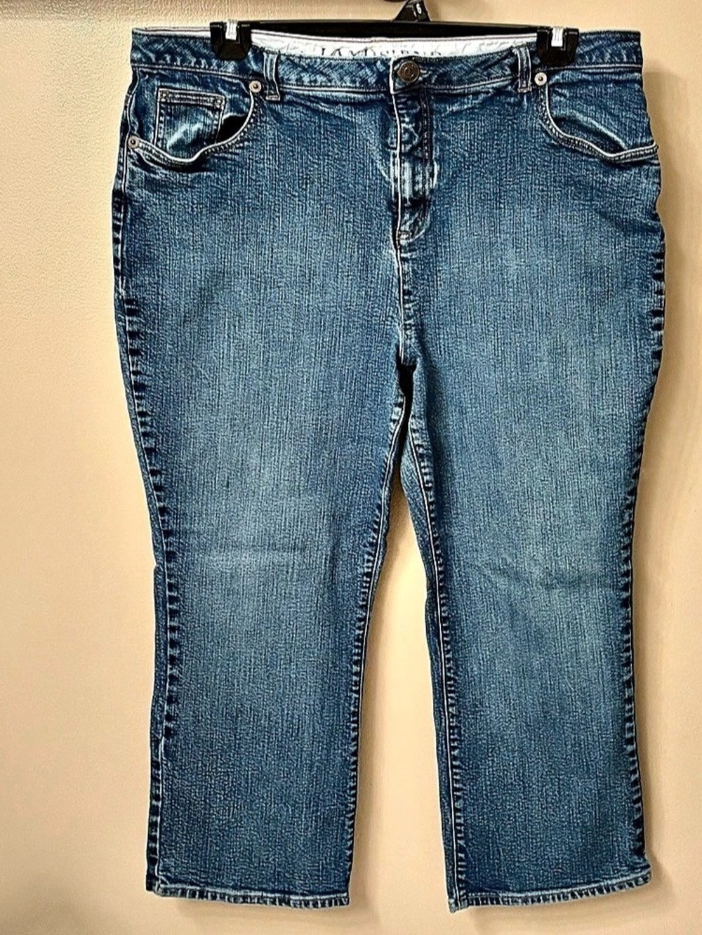 Lands' End Original Fit Modern Waist Bootcut Jeans Sz 18W Plus Size Denim⁠